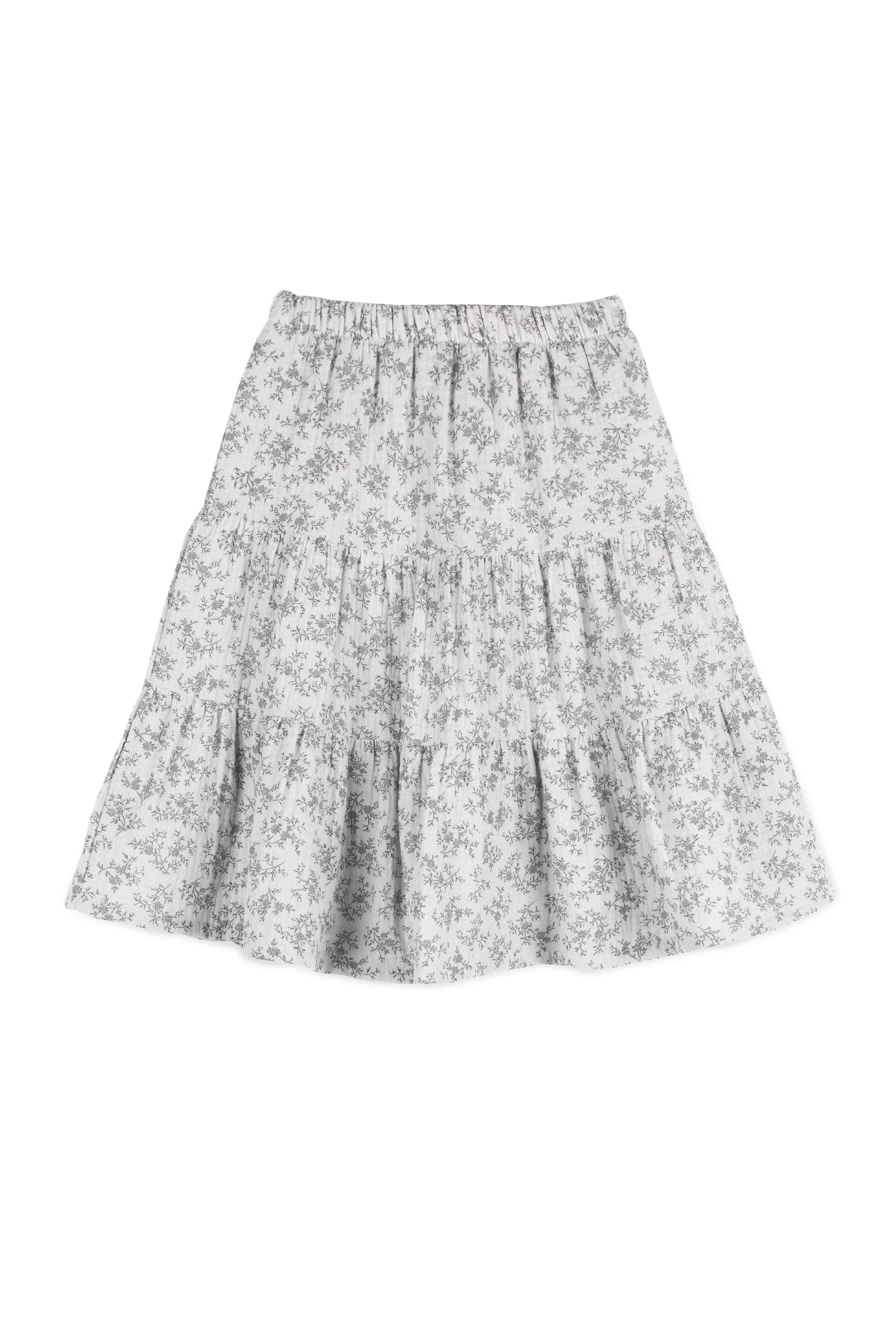 [60%OFF]FLOWERS PRINT MUSELINE SKIRT