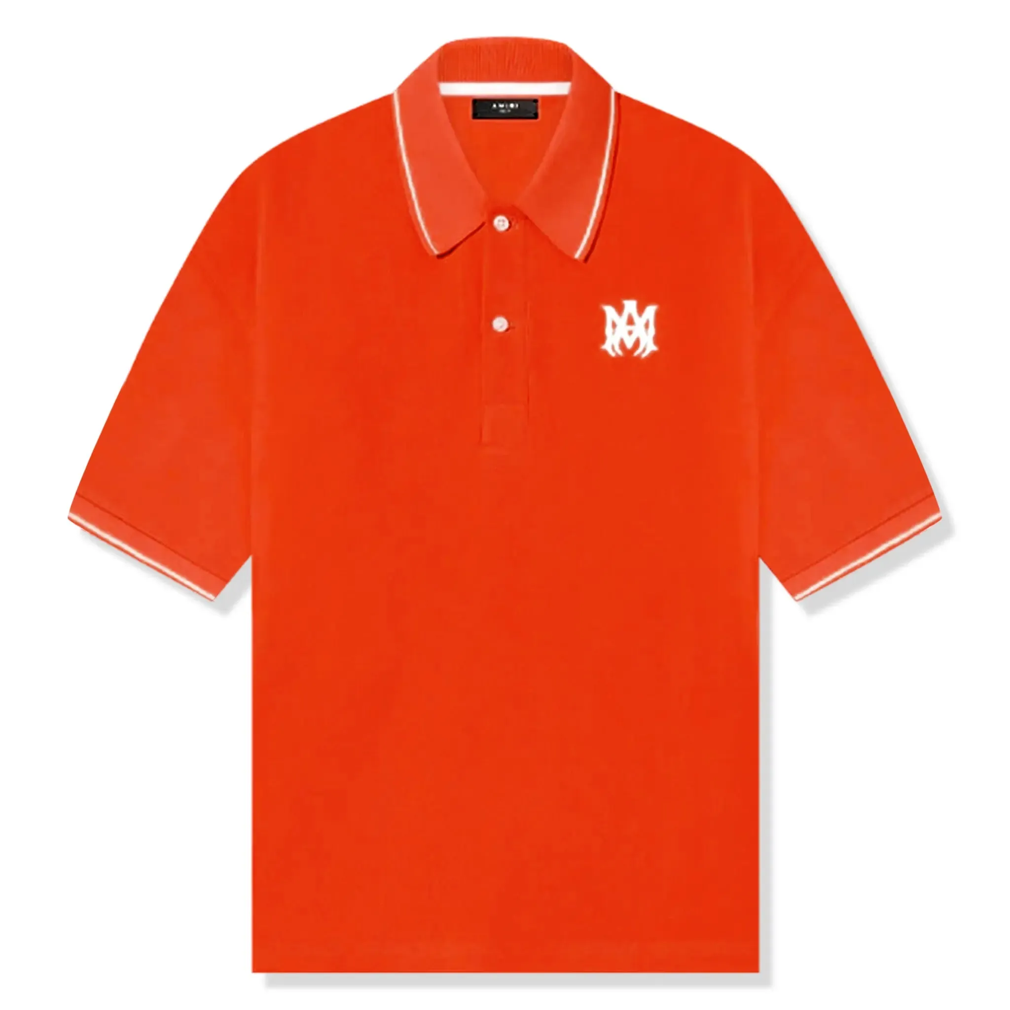 Amiri Solid Short Sleeve Orange Polo Shirt