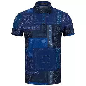 Bandana Printed Pique Polo Twilight - SS23