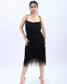 Black Sequins Dress