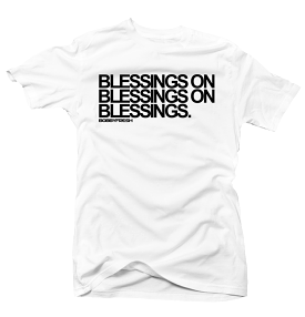 Blessings on Blessings White/Black Tee