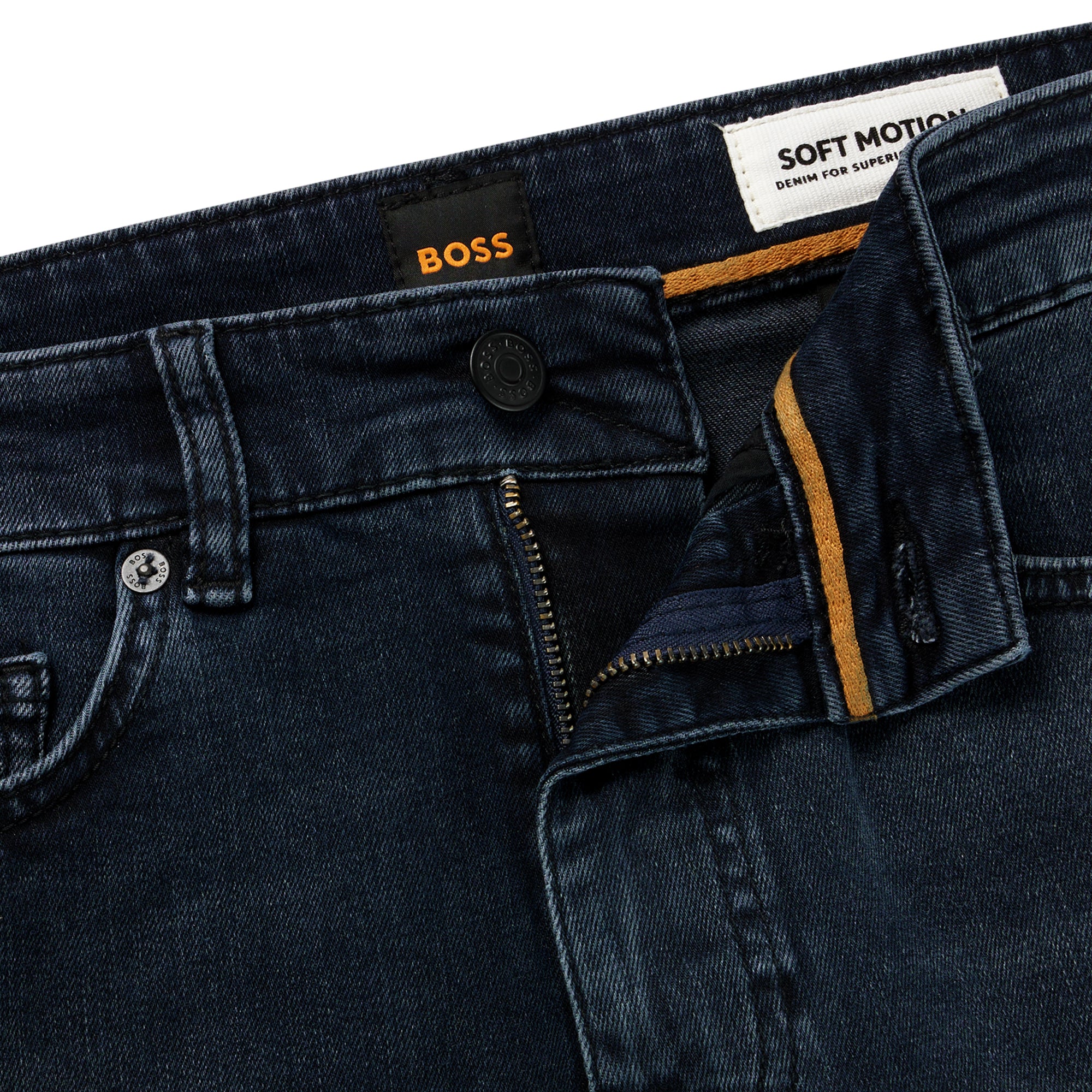 Boss Delaware Slim Fit Jeans - Moody Dark Blue Stretch