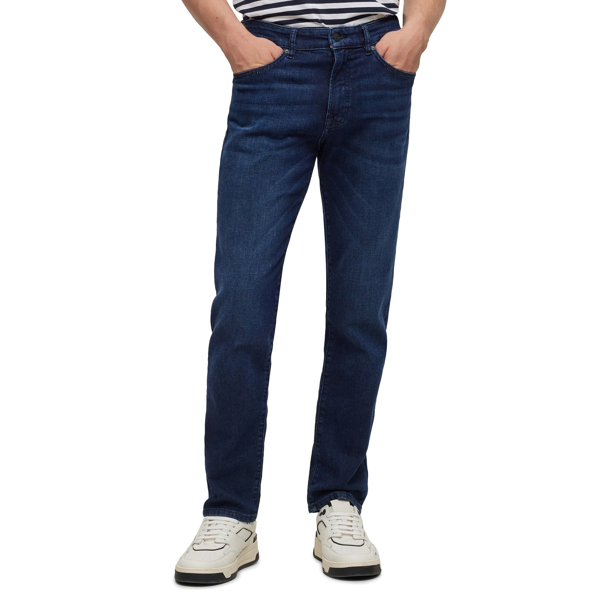 Boss ReMaine Regular Fit Jeans - Horizon Dark Blue Stretch