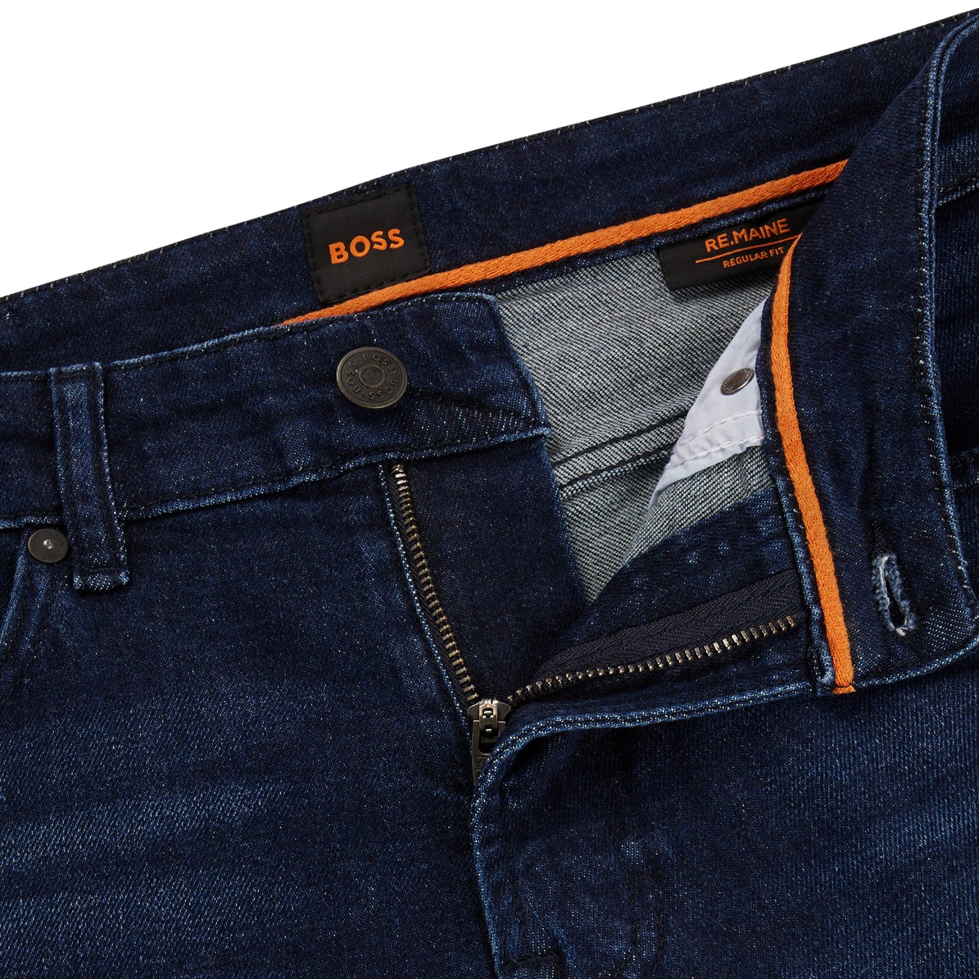 Boss ReMaine Regular Fit Jeans - Horizon Dark Blue Stretch