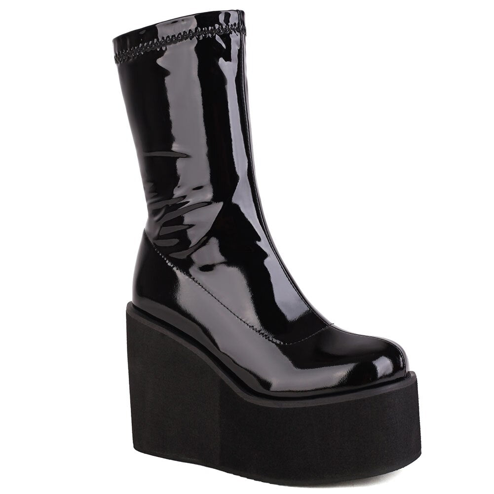 Brand New Female Platform Knee High Boots Fashion Heart Wedges High Heels boot