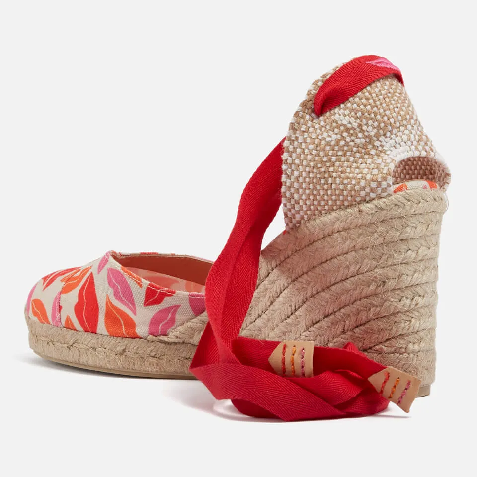 Castañer x Diane Von Furstenberg Women’s Chiara Canvas Wedge Espadrilles - UK 4 | Coggles