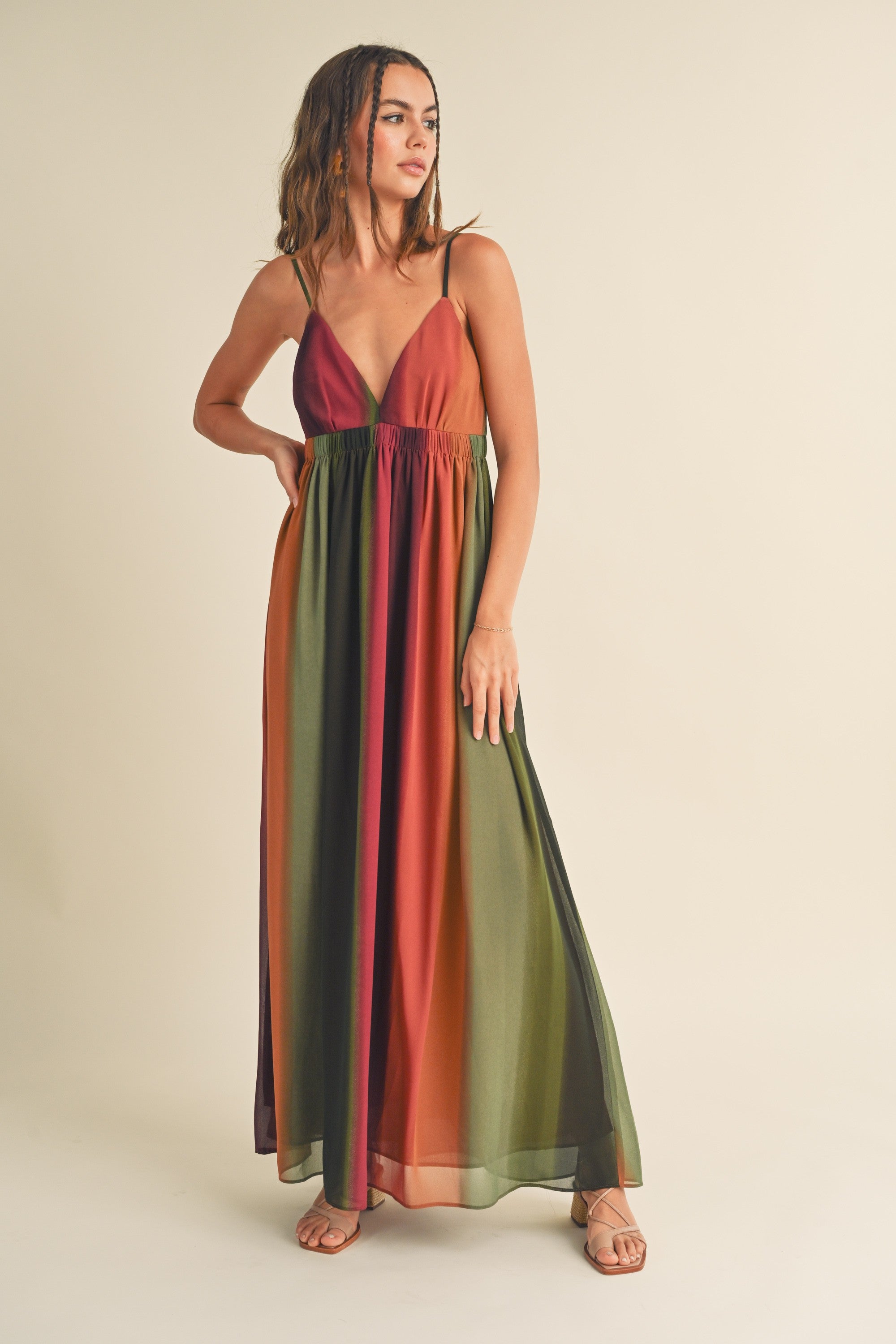 Chiffon Tie-Dye Long Dress