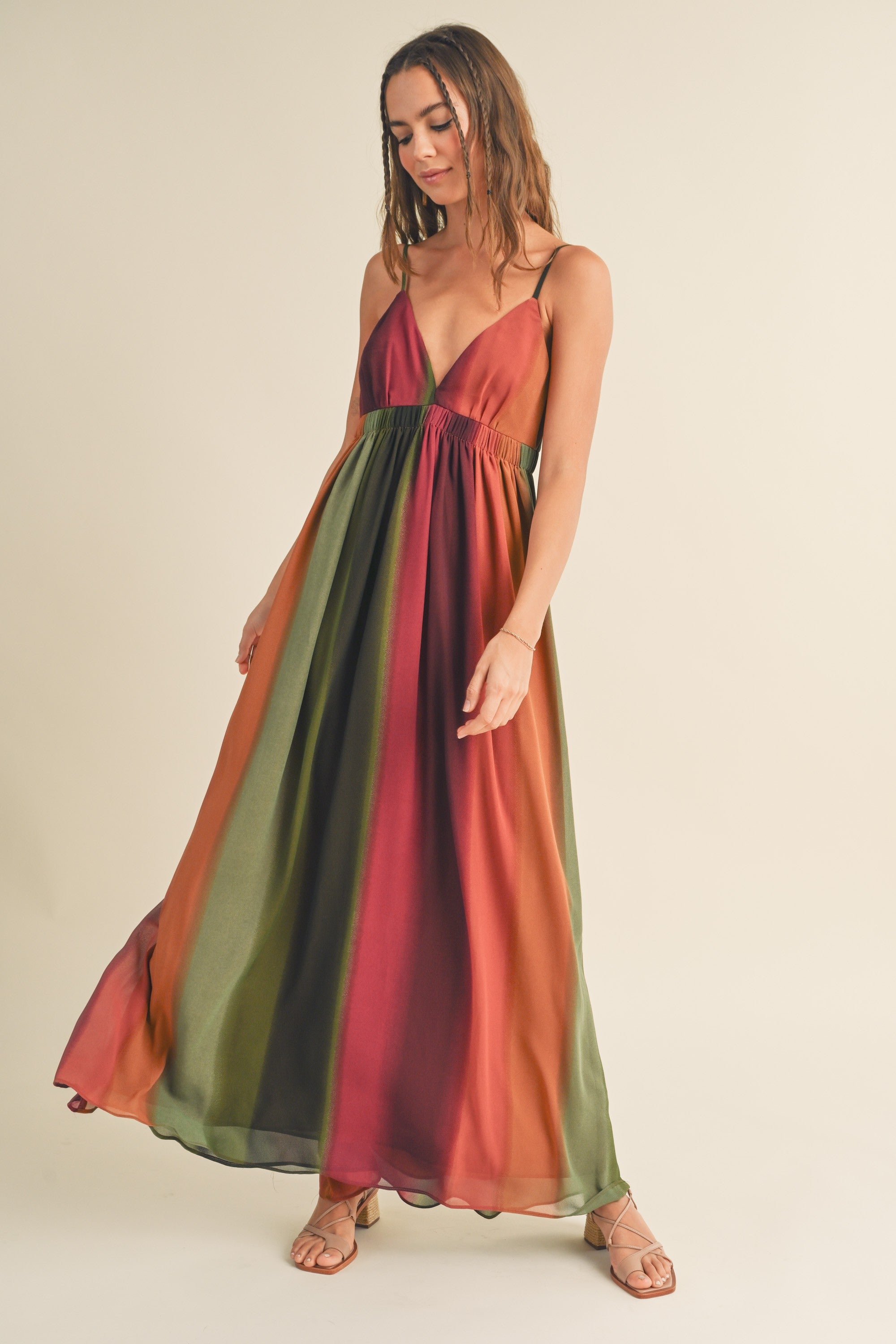 Chiffon Tie-Dye Long Dress