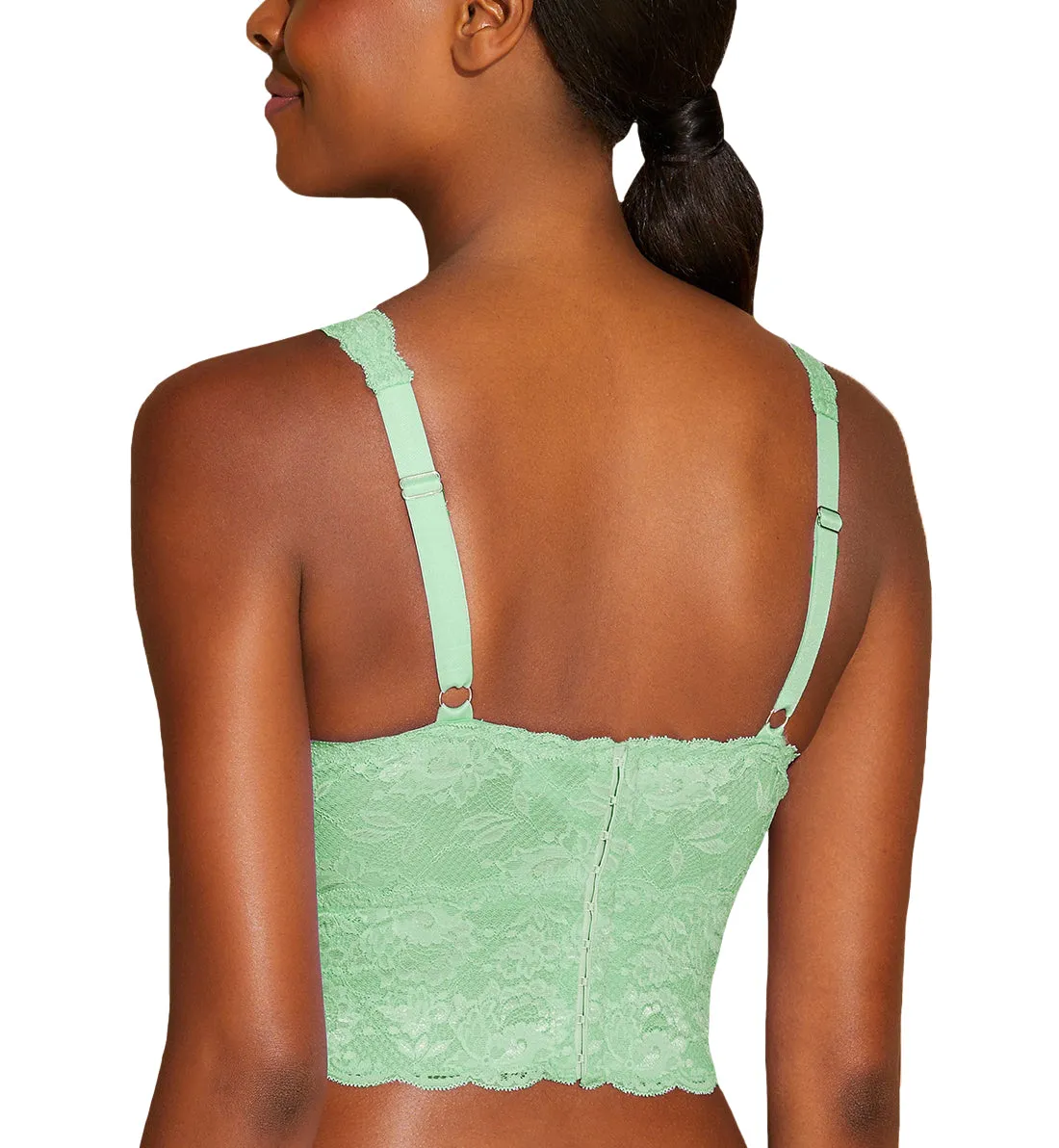 Cosabella Never Say Never CURVY Plungie Longline Bralette (NEVER1385) - Ghana Green