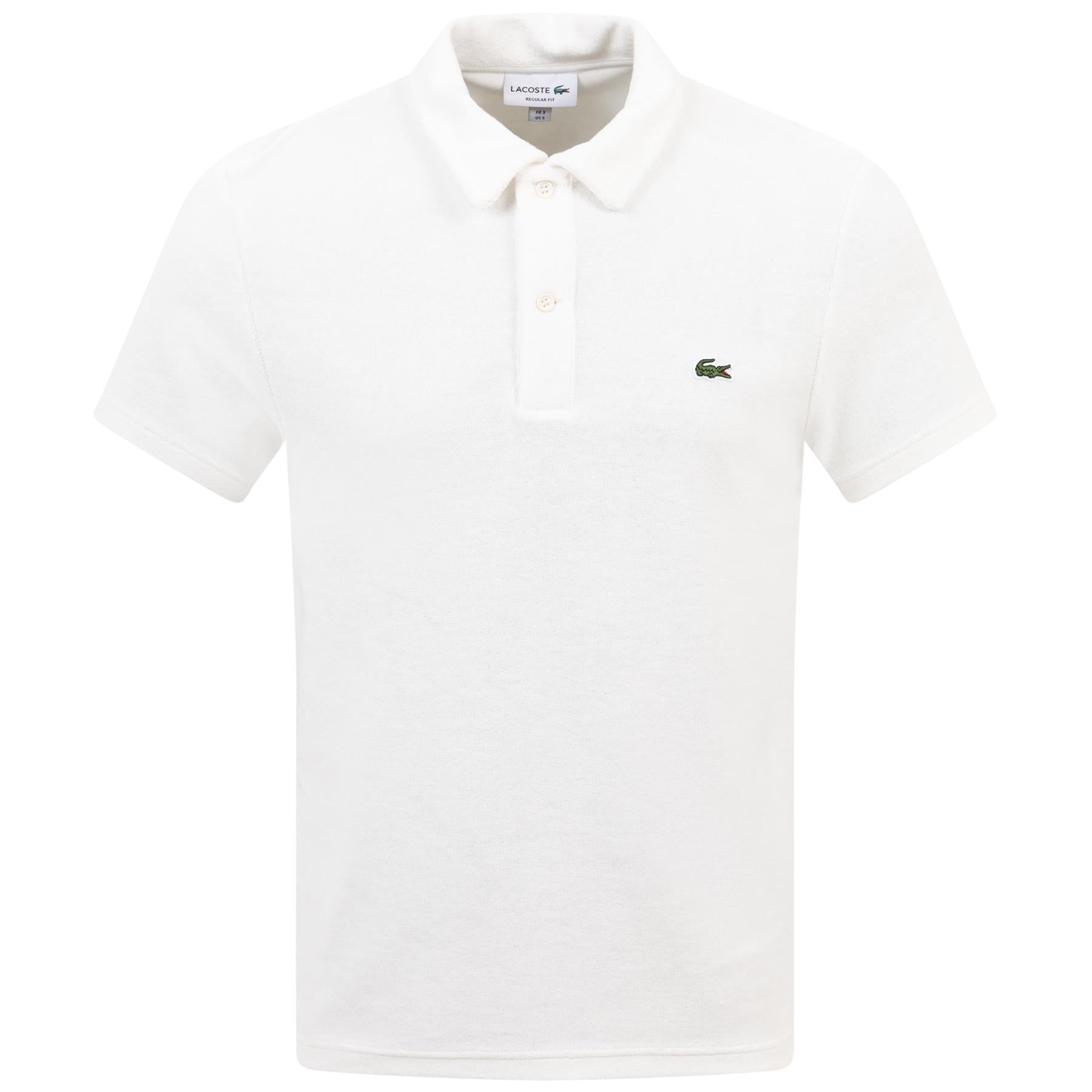 Cotton Blend Terry Cloth Regular Fit Polo White - SS24