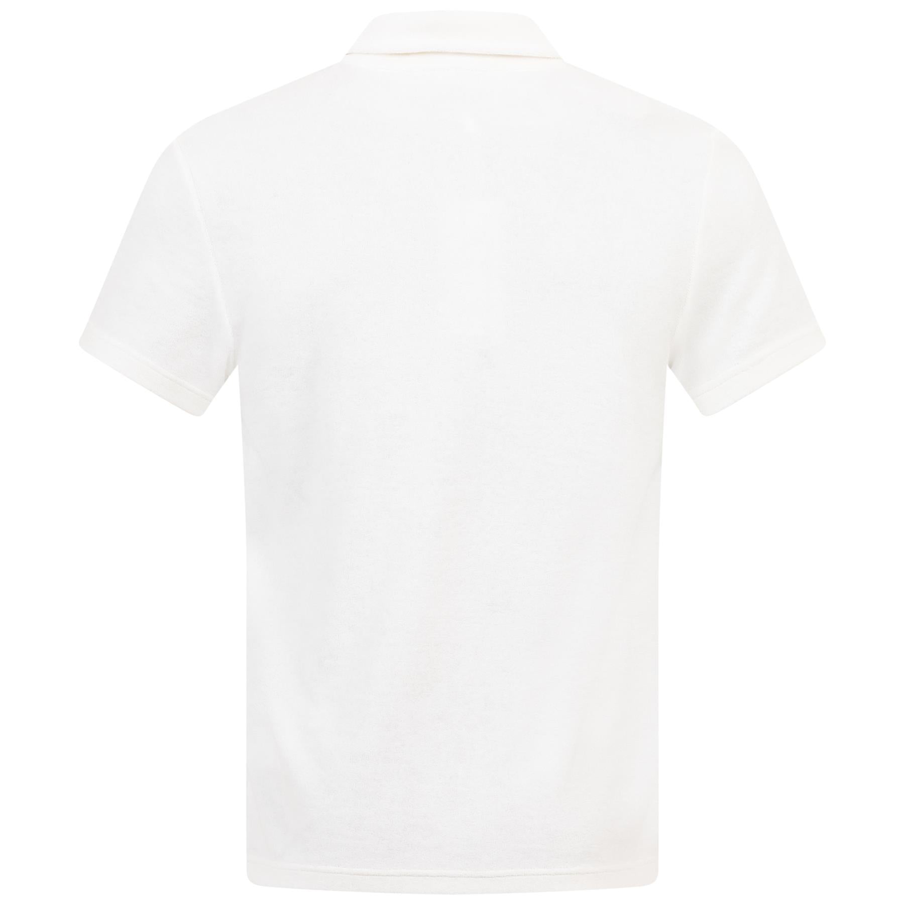 Cotton Blend Terry Cloth Regular Fit Polo White - SS24