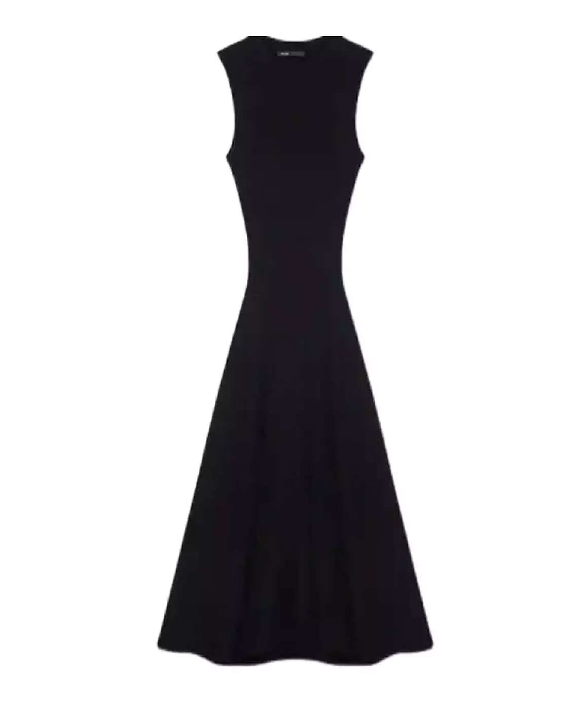 Cutout Pinned Knitted Black Long Dress