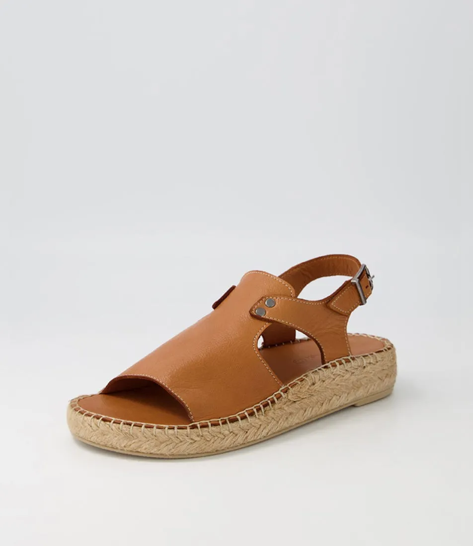 DIANA FERRARI Jelong Tan Leather Espadrilles