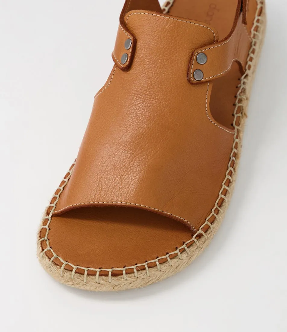 DIANA FERRARI Jelong Tan Leather Espadrilles