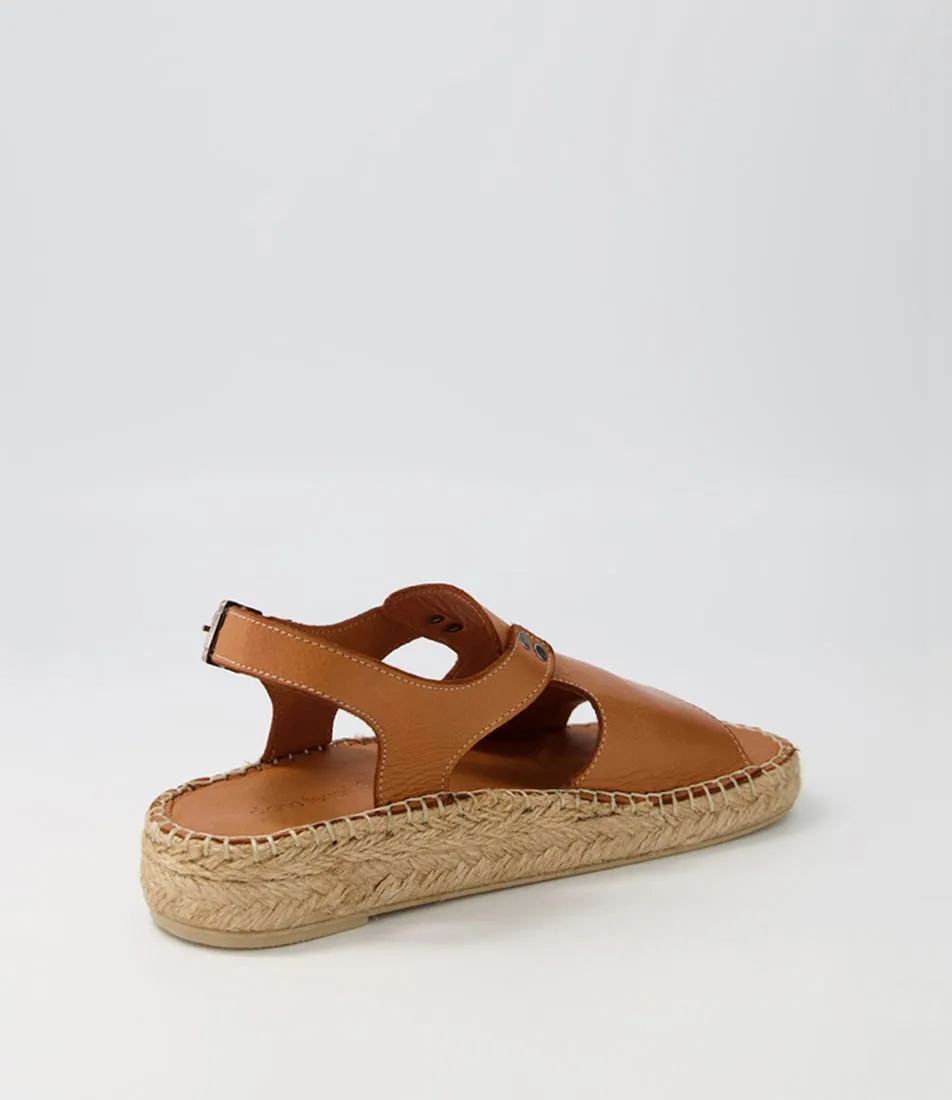 DIANA FERRARI Jelong Tan Leather Espadrilles