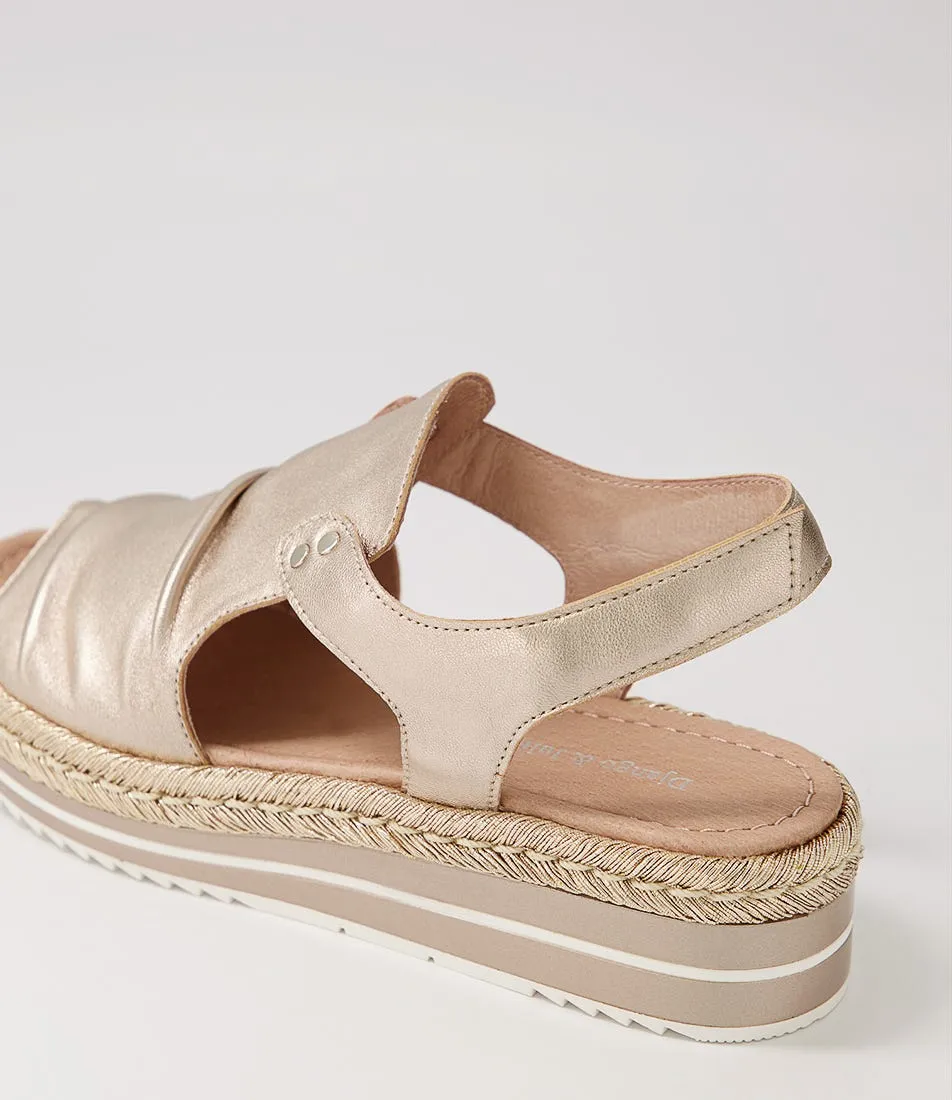 DJANGO & JULIETTE Alora Platino Platino Rope Leather Espadrilles