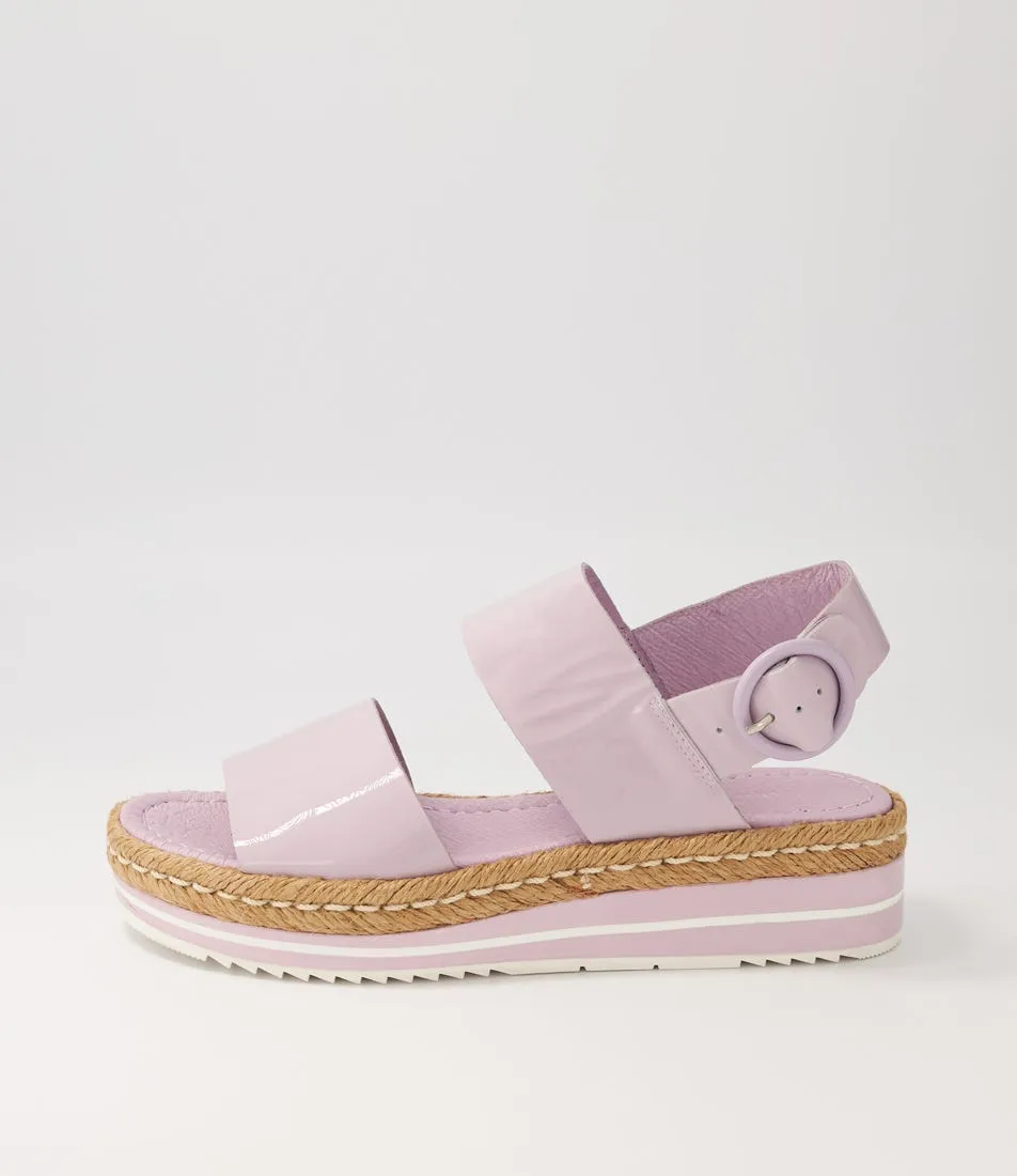 DJANGO & JULIETTE Atha Lilac Patent Leather Espadrilles