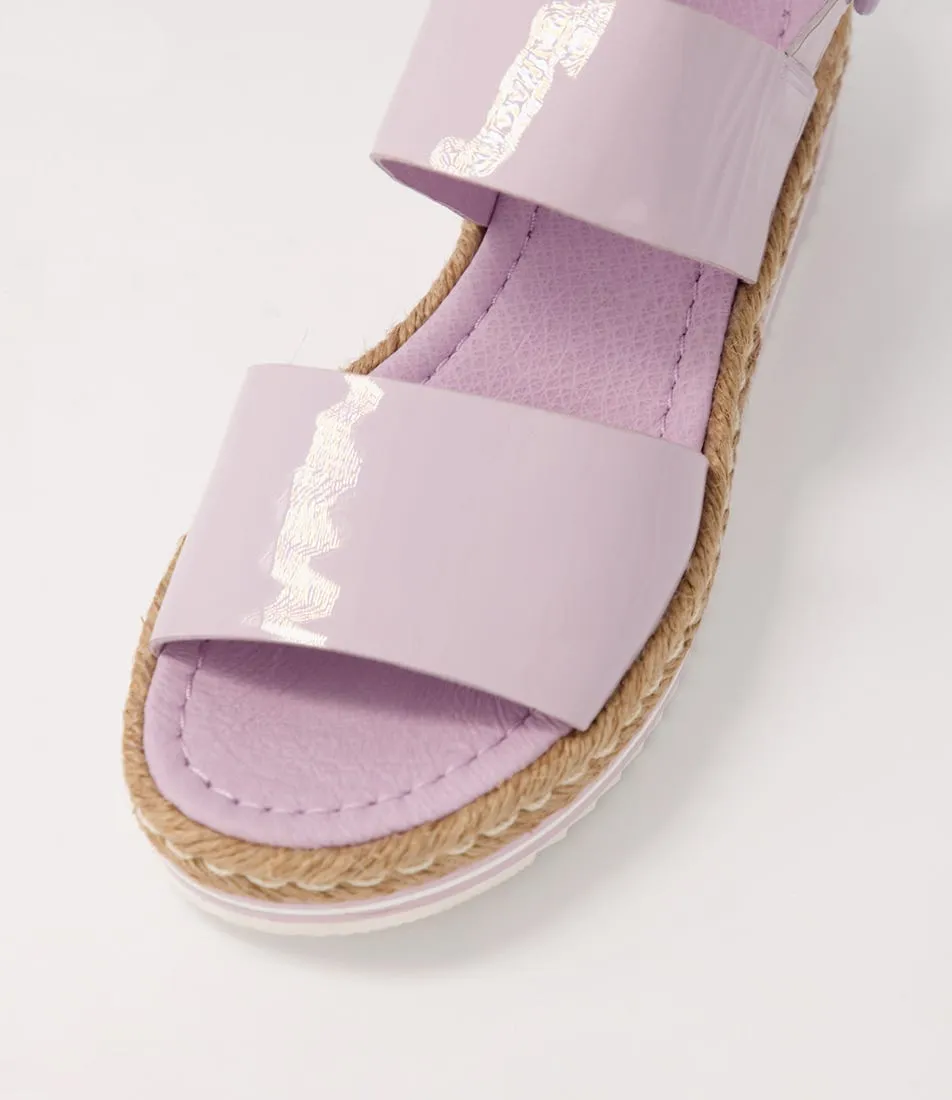 DJANGO & JULIETTE Atha Lilac Patent Leather Espadrilles