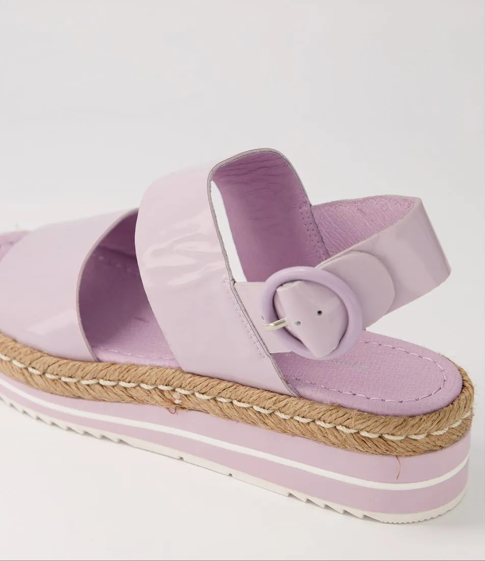 DJANGO & JULIETTE Atha Lilac Patent Leather Espadrilles