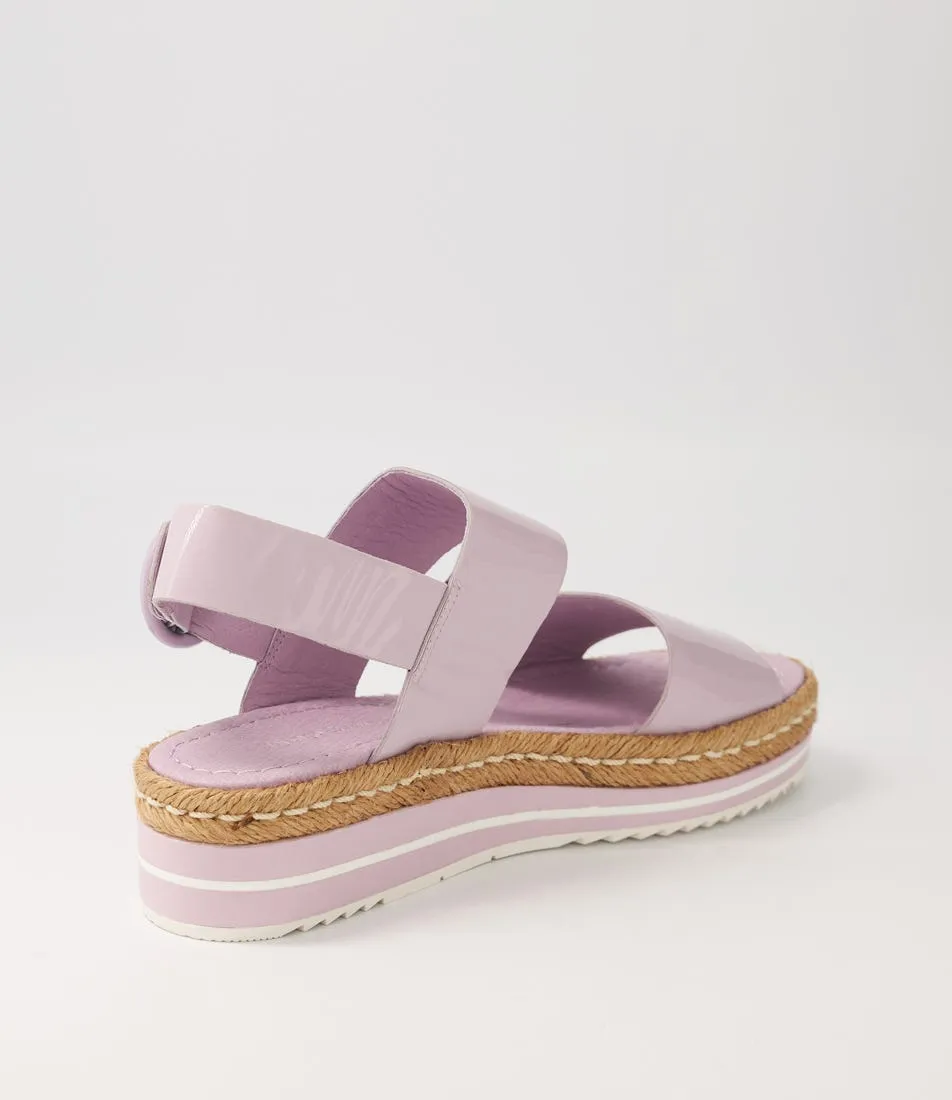 DJANGO & JULIETTE Atha Lilac Patent Leather Espadrilles