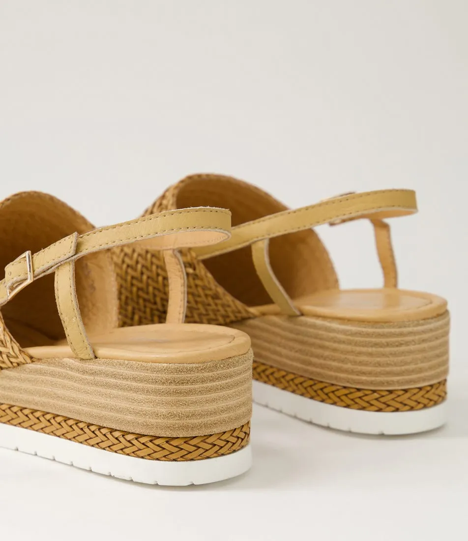 DJANGO & JULIETTE Issah Biscuit Weave Leather Espadrilles