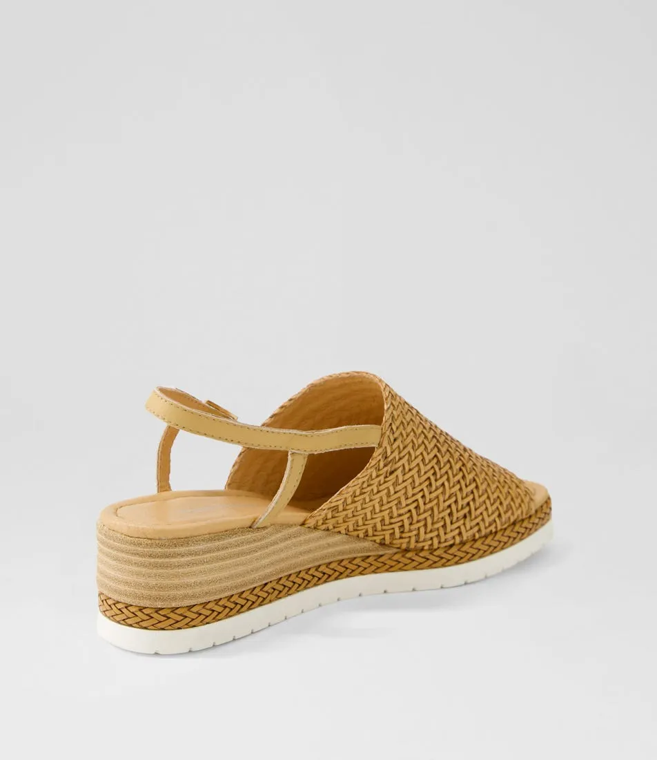 DJANGO & JULIETTE Issah Biscuit Weave Leather Espadrilles