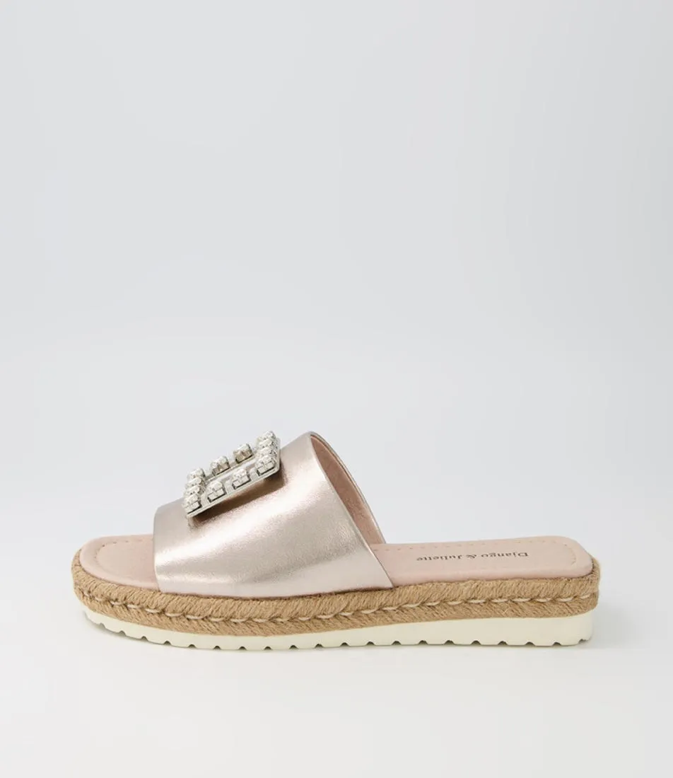 DJANGO & JULIETTE Sanam Platino Leather Espadrilles