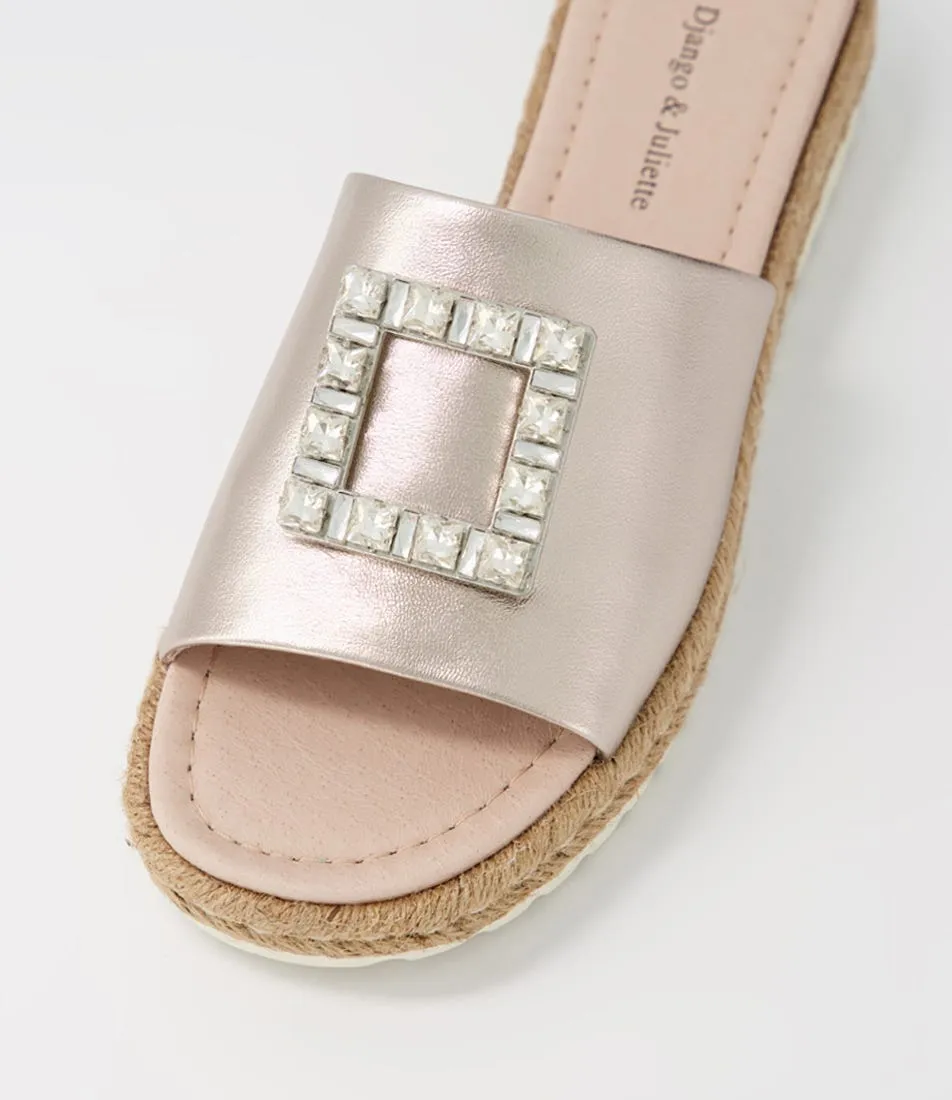 DJANGO & JULIETTE Sanam Platino Leather Espadrilles