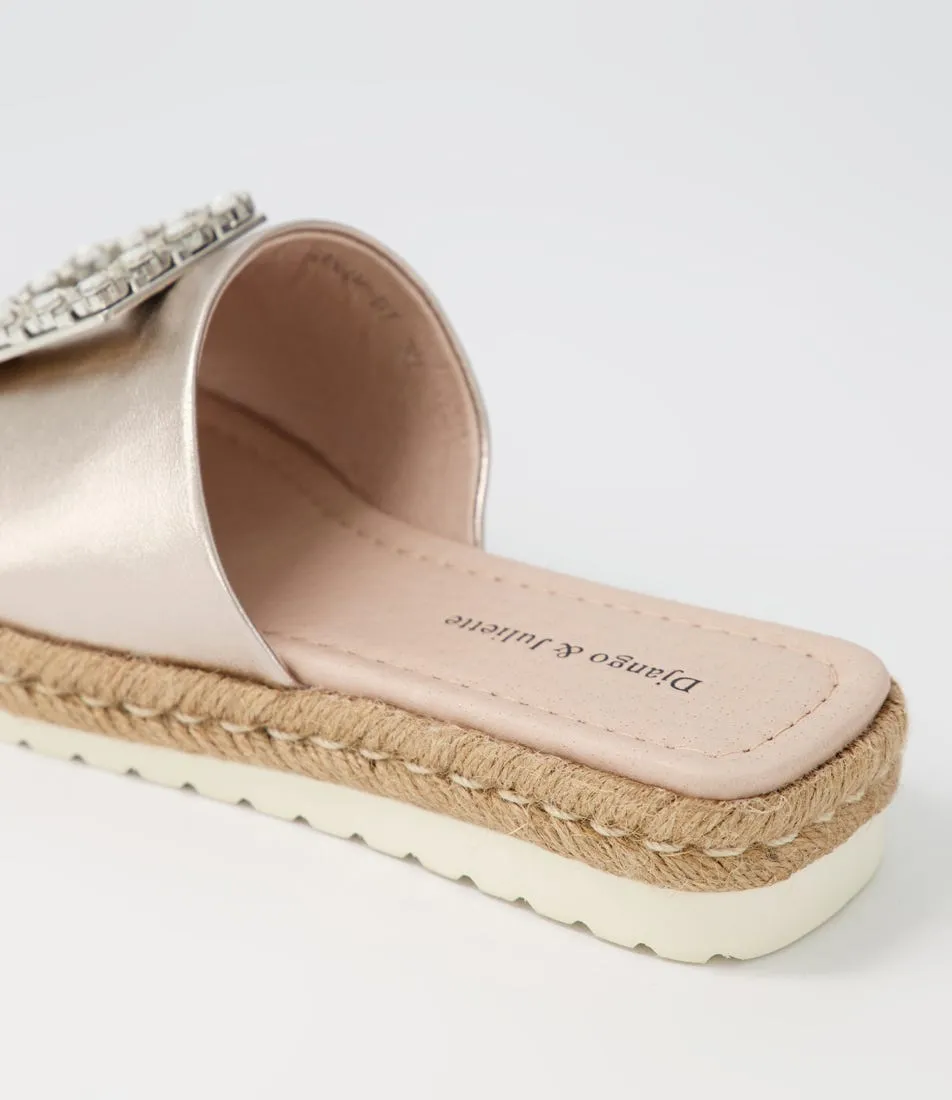 DJANGO & JULIETTE Sanam Platino Leather Espadrilles