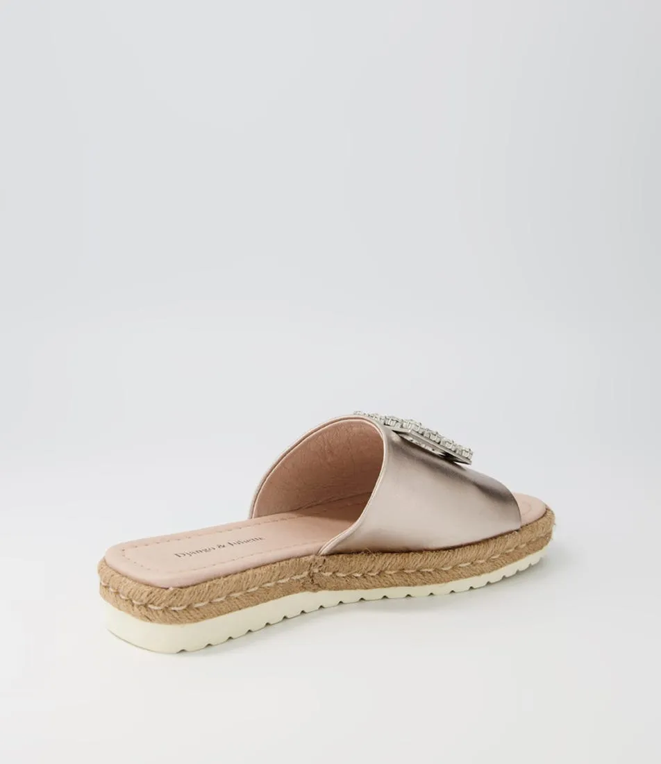 DJANGO & JULIETTE Sanam Platino Leather Espadrilles