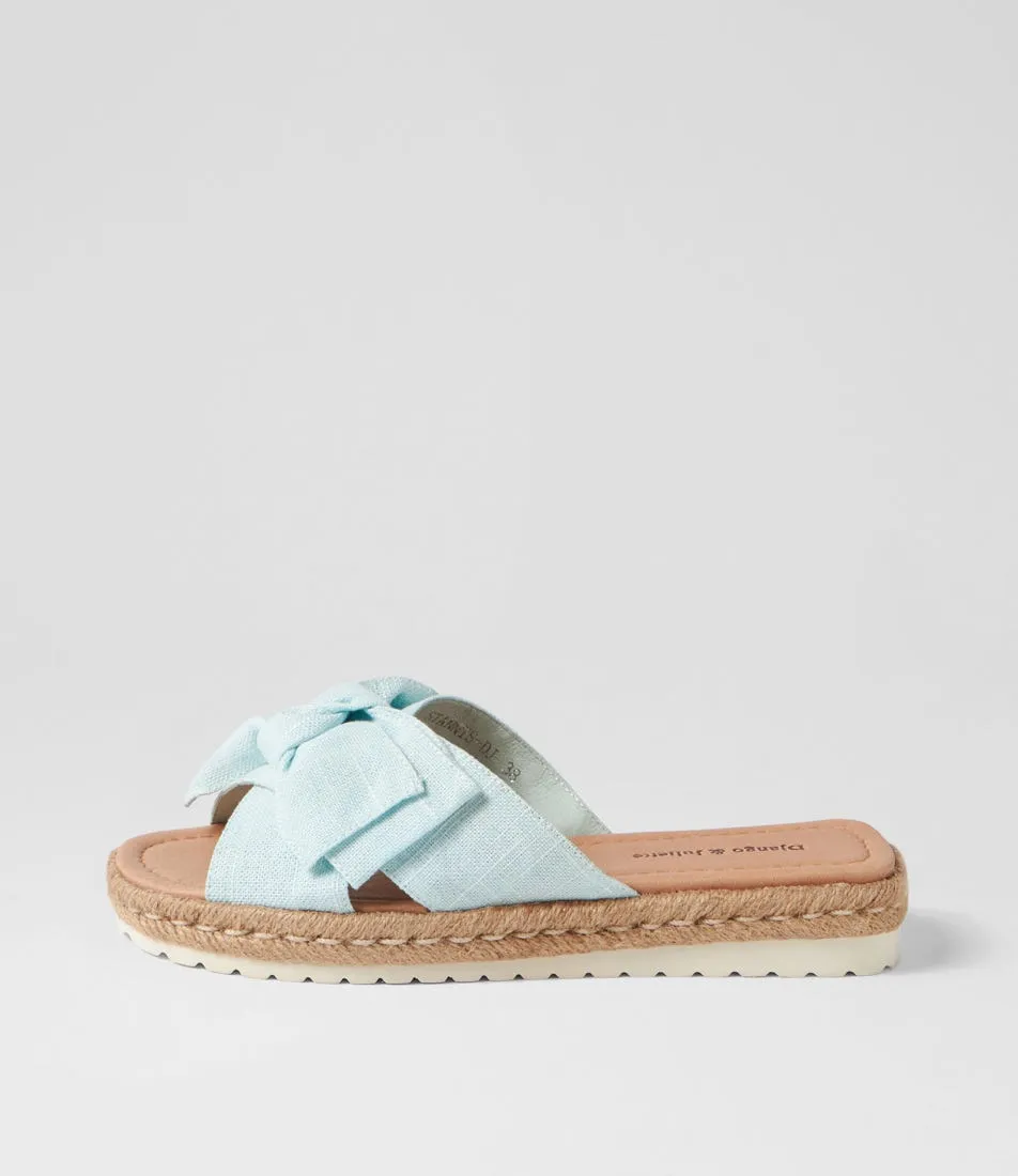 DJANGO & JULIETTE Stannis Pale Blue Fabric Espadrilles