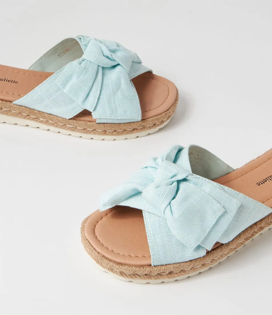 DJANGO & JULIETTE Stannis Pale Blue Fabric Espadrilles