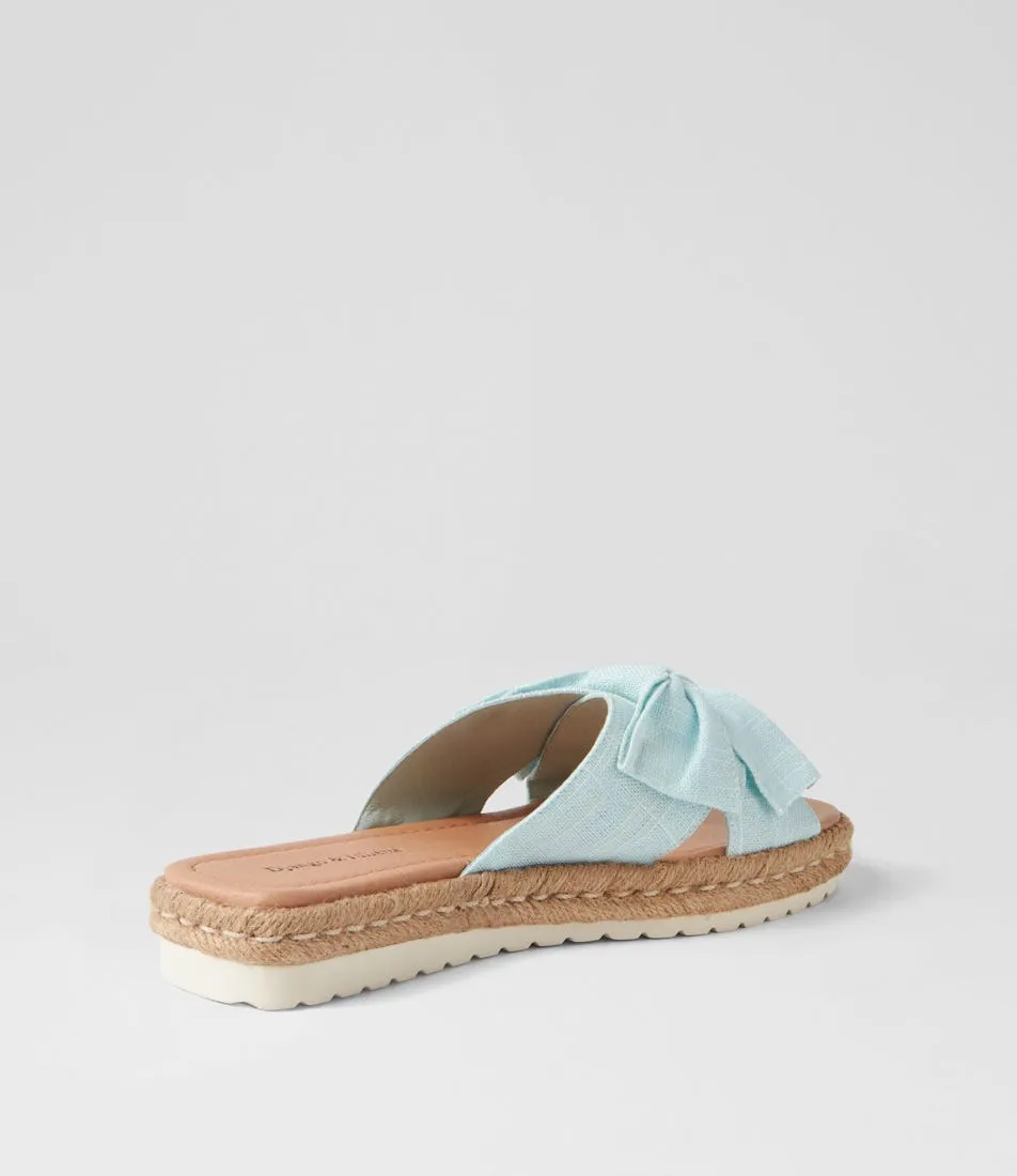 DJANGO & JULIETTE Stannis Pale Blue Fabric Espadrilles