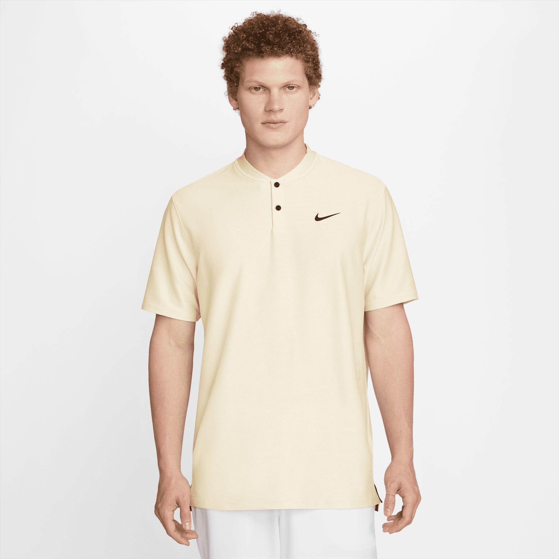 Dri-FIT Tour Texture Stripe Polo Coconut Milk Yellow - SS24