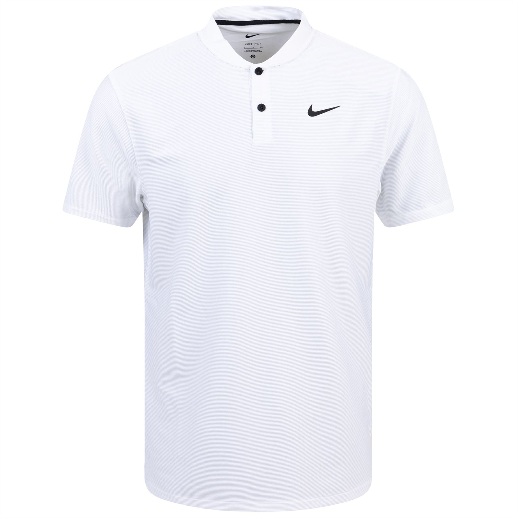 Dri-FIT Tour Texture Stripe Polo White/Black - SS24