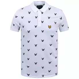 Eagle Print Polo White - SS23