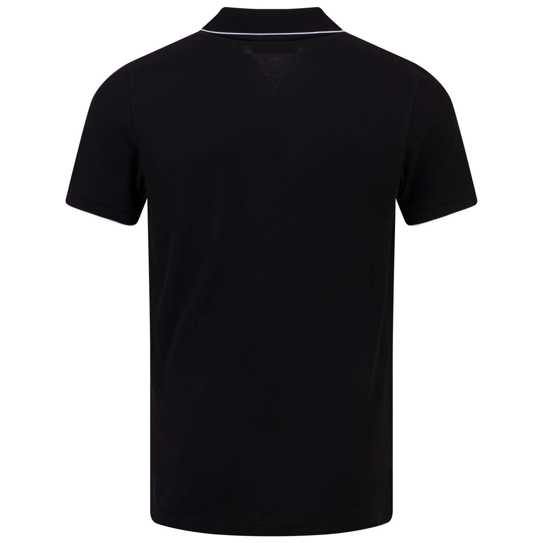 East Hills Johnny Collar Jacquard Polo Black - SS24