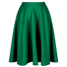 Emerald Green 1950s Vintage Rockabilly Swing Skirt