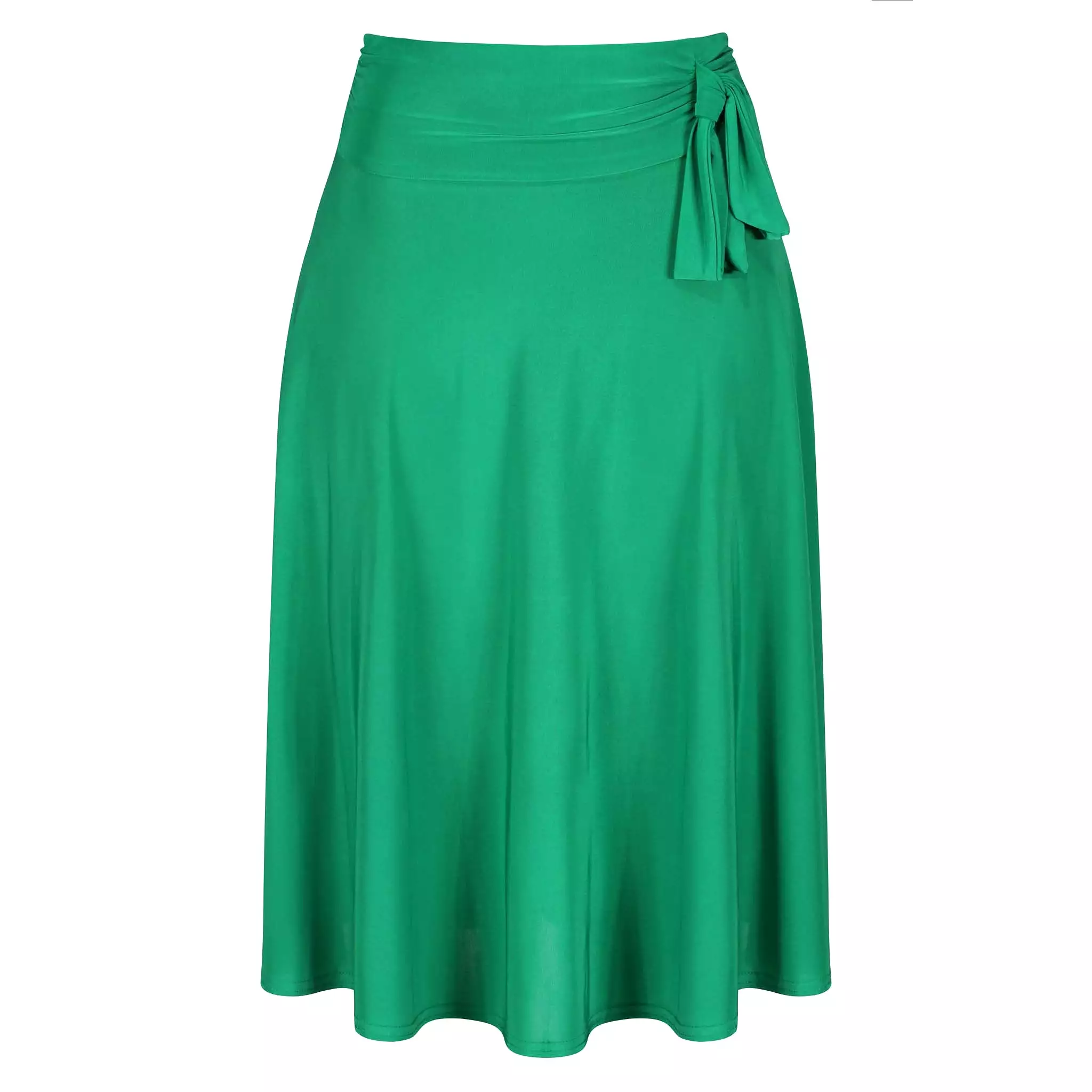 Emerald Green Pin Up Slinky Swing Office Work Flare Skirt