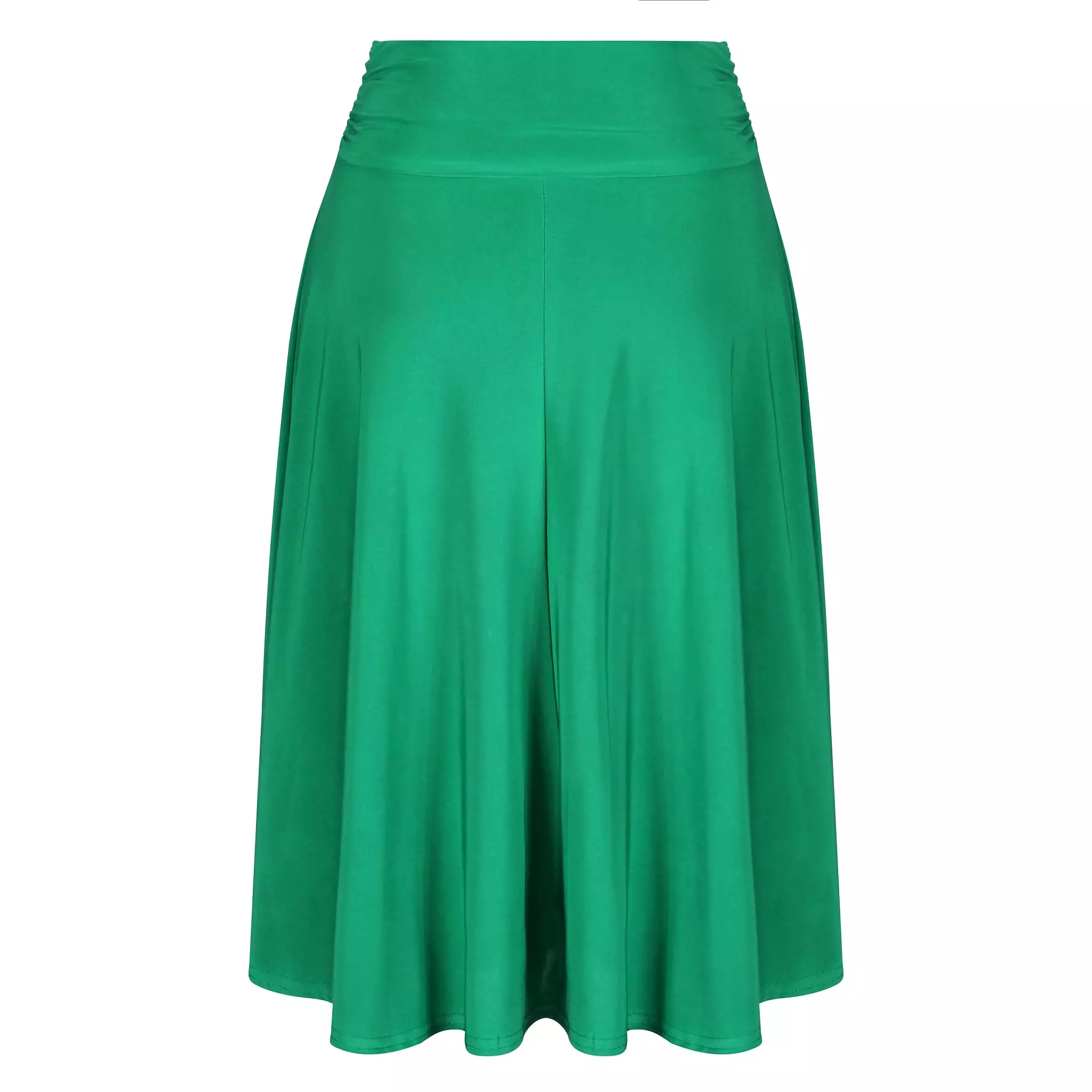 Emerald Green Pin Up Slinky Swing Office Work Flare Skirt