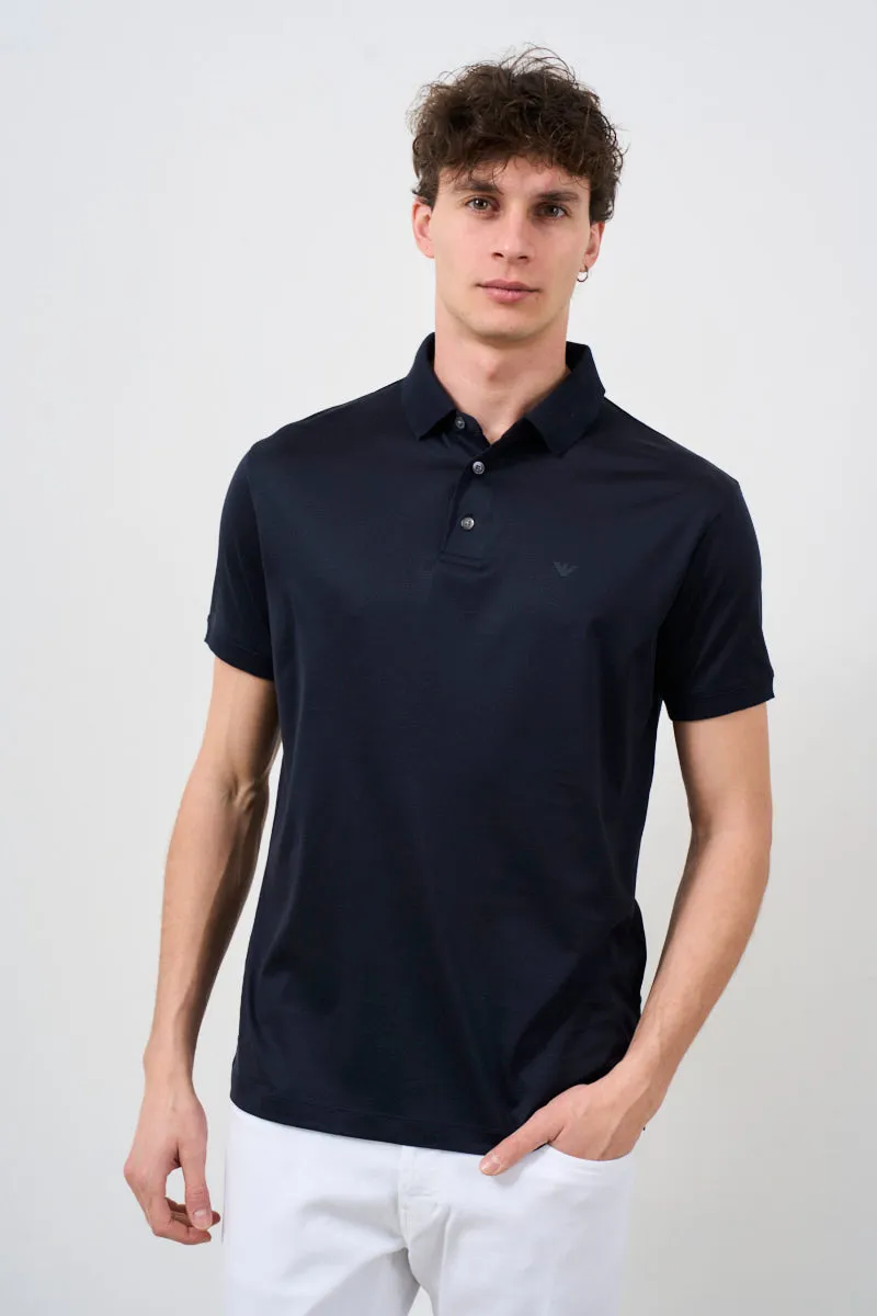 EMPORIO ARMANI Polo uomo con profili chevron