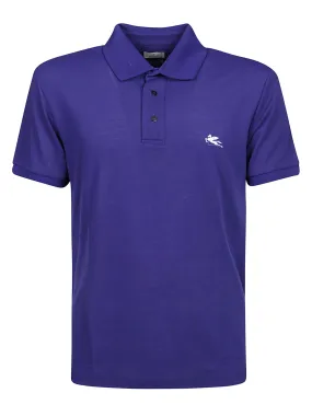 Etro Logo Embroidered Short-Sleeved Polo Shirt