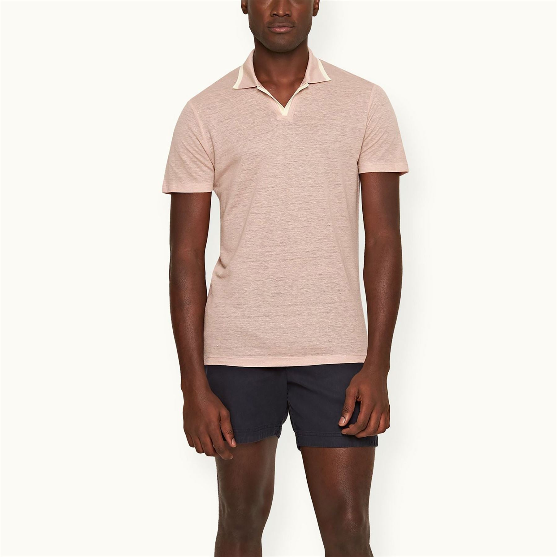 Felix Linen Pique Polo Seashell Pink - SS24