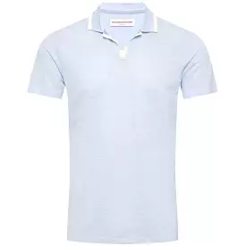 Felix Linen Pique Polo Soft Blue - SS24