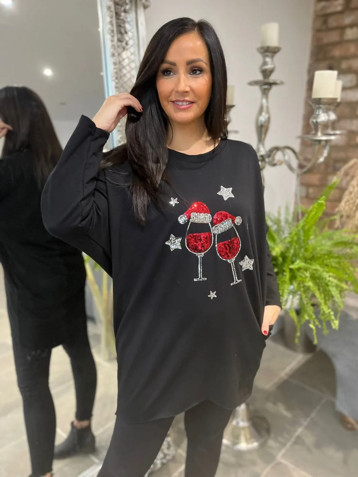 Festive Longline Top Chrissy