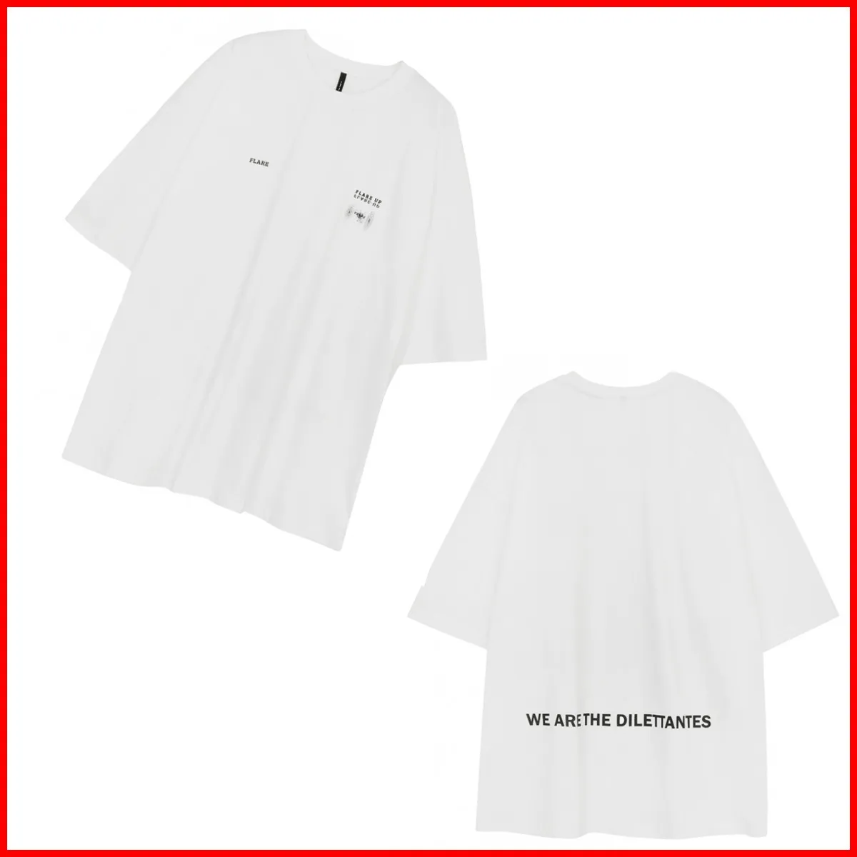 FLARE UP  |Unisex Street Style U-Neck Plain Cotton Short Sleeves Logo