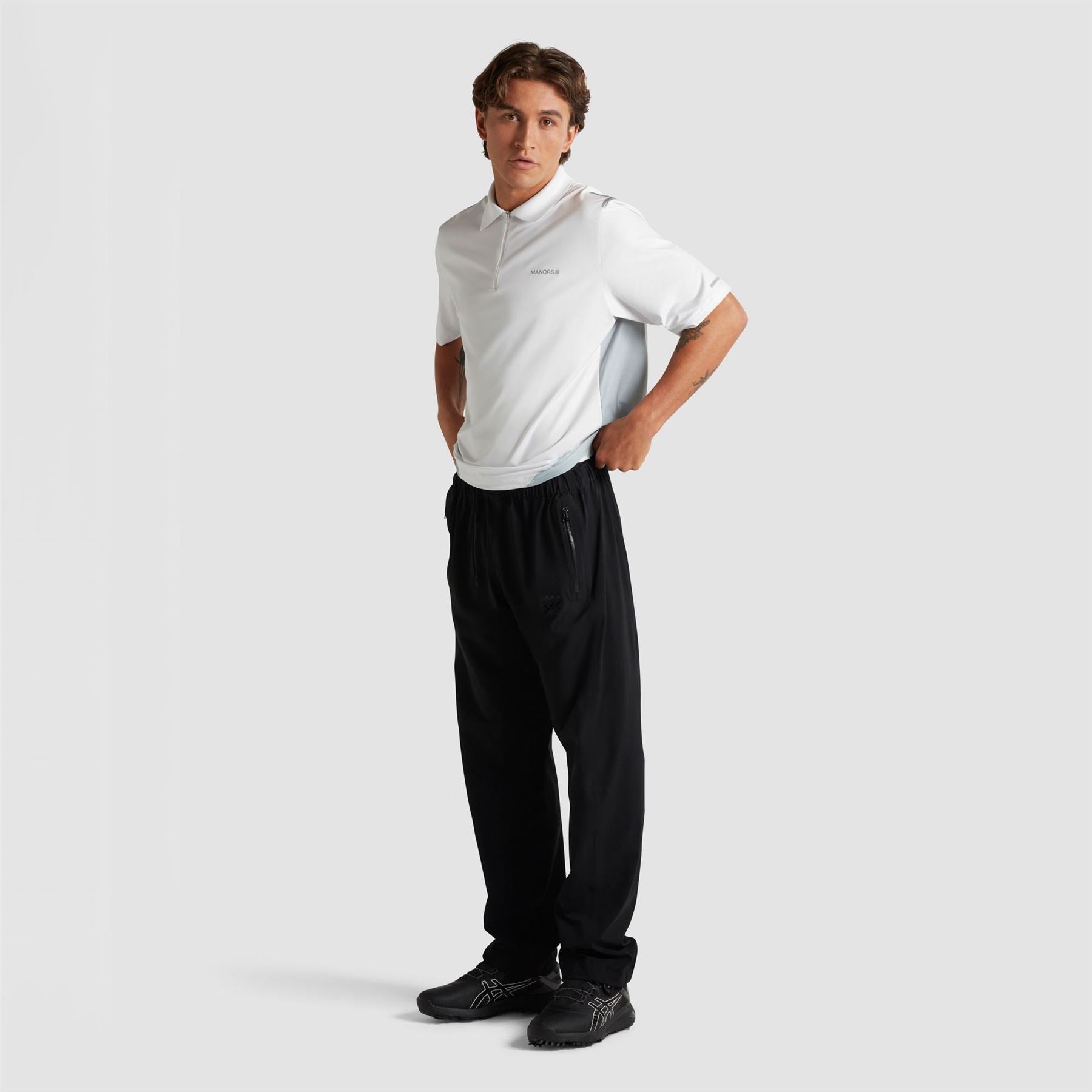 Frontier Quarter Zip Polo White - 2024