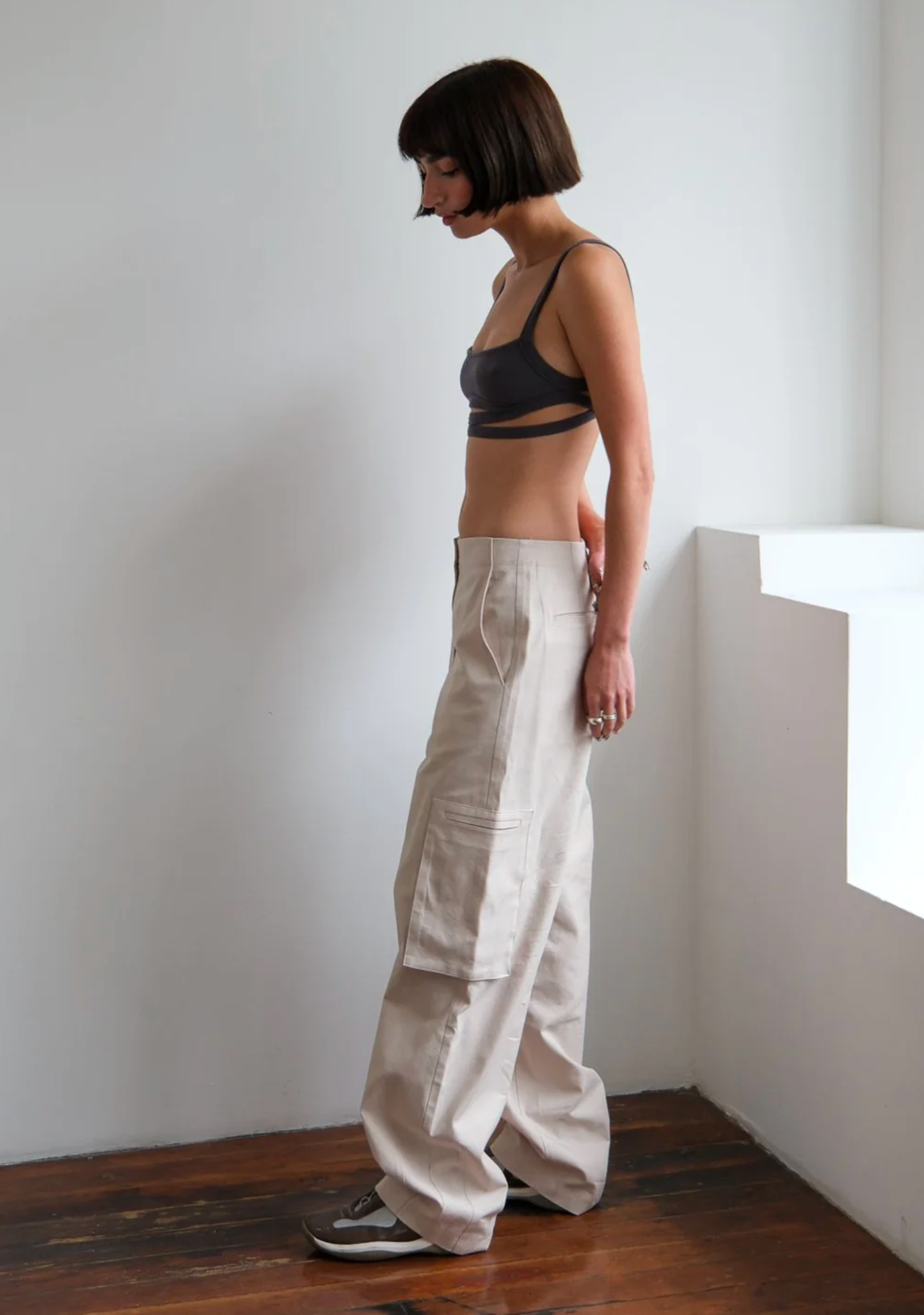 Geel Jinu Cargo Pant in Ivory