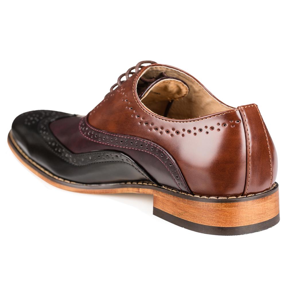 Gino Vitale Men's Three Tone Lace-up Dress Shoes