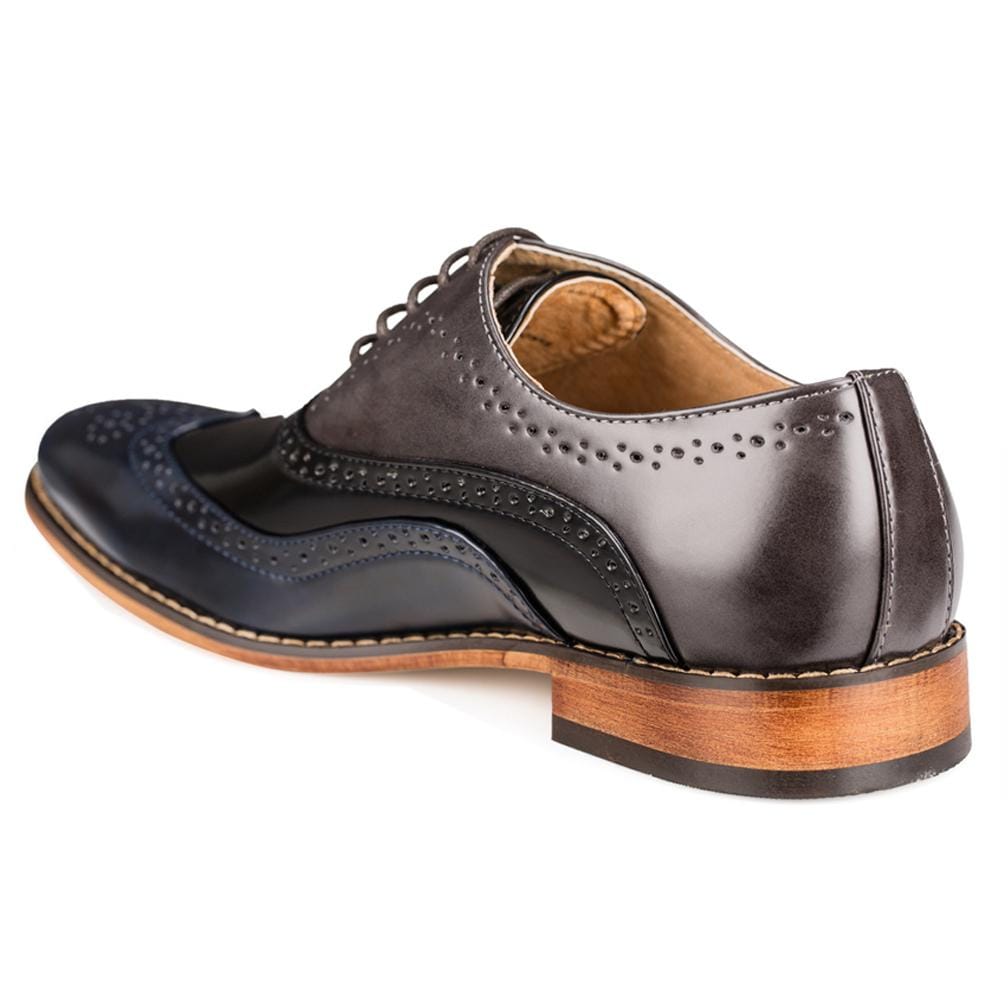 Gino Vitale Men's Three Tone Lace-up Dress Shoes